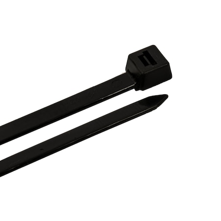 Forney Cable Tie, 48 in L, 15 in Max Bundle Dia., Black, Nylon 6/6, 175 lb Strength, 10 PK 62090